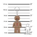 LEGO Minifigures Plastic Brown Gingerbread Man Keychain w/LED Light, Pack of 6