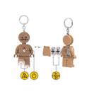 LEGO Minifigures Plastic Brown Gingerbread Man Keychain w/LED Light, Pack of 6