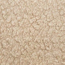 Cali Pillowback Swivel Glider in Chai Shearling w/ Dark Wood Base