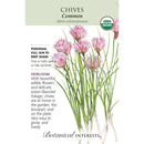 Chives, Common (Organic) Botanical Interests Seeds