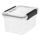 IRIS WeatherPro 6.5 qt Black/Clear Storage Box 6.50 in. H X 8.50 in. W X 11.50 in. D Stackable, Pack of 6