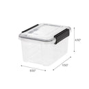 IRIS WeatherPro 6.5 qt Black/Clear Storage Box 6.50 in. H X 8.50 in. W X 11.50 in. D Stackable, Pack of 6