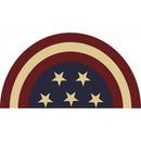 Rockport Premium Americana 18 in. W X 28 in. L Multi-Color Half Moon Star Coir Door Mat