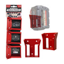 StealthMounts Battery Mounts Compatible with Milwaukee M18; Red ABS Battery Holder 6 pk