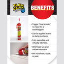 Flex Seal Family of Products Flex Caulk White Polymer Advanced Hybrid Polymer Caulk 9 oz, Pack of 4