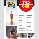 Flex Seal Family of Products Flex Caulk Clear Polymer Advanced Hybrid Polymer Caulk 6.6 oz, Pack of 4