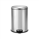 EKO Serene 1.3 gal Silver Stainless Steel Step Pedal Wastebasket, Pack of 2