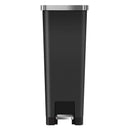 EKO Hana Slim 11.9 gal Black Plastic Step Pedal Trash Can, Pack of 2