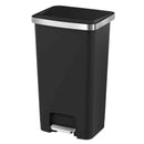 EKO Hana 11.9 gal Black Plastic Step Pedal Trash Can, Pack of 2