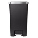 EKO Hana 11.9 gal Black Plastic Step Pedal Trash Can, Pack of 2