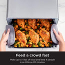 Ninja Metal Black/Silver Toaster Oven w/Air Fry 8 in. H X 17 in. W X 16 in. D