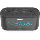 Voxx RCA 4.9 in. Black USB Charging Clock Radio Digital Plug-In