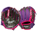 Franklin Sports 9.5'' Meshtek Glove with Ball - Purple/Pink