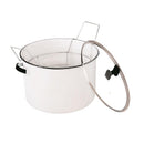 Granite Ware Ceramic Over Steel Canner 21 qt White