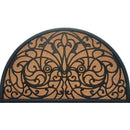 Direct Home Textiles Goup 18 in. W X 30 in. L Black/Brown Half Circle Rubber Door Mat, Pack of 6