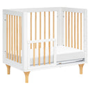 Lolly 4 in 1 Convertible Mini Crib and Twin Bed with Toddler Bed Conversion Kit - white/natural
