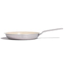 Made In Cookware Ceramic/Stainless Steel Fry Pan 12 in. Silver/White