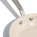 Made In Cookware Ceramic/Stainless Steel Fry Pan 8 in. Silver/White