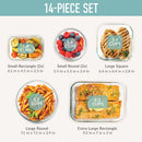 Bentgo Aqua Food Storage Container Set 7 pk, Pack of 2