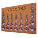 First Concept 18 in. W X 30 in. L Natural Floral Coir Door Mat