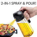 Olive Glow Glass/Plastic Oil Dispenser