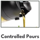 Olive Glow Glass/Plastic Oil Dispenser