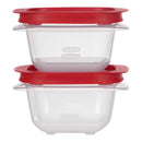 Rubbermaid Easy Store 1.83 cups clear Food Storage Container Set 2 pk, Pack of 4