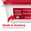 Rubbermaid Easy Store 7.81 cups Clear Food Container and Lid 1 pk, Pack of 2