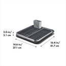 OXO Good Grips 15 in. L X 16 in. W X 2 in. H Black/Gray Aluminum/Plastic Dish Rack