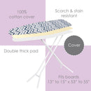 Seymour Home Products 15 in. W X 55 in. L Cotton Blue Ironing Board Cover and Pad