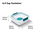 OXO Good Grips 6.3 cups White and Blue Split Food Container w/Lid 1 pk