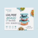 Bentgo Aqua Food Storage Container Set 3 pk, Pack of 4