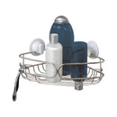 Zenna Home Chrome Silver Stainless Steel Corner Basket, Pack of 2