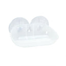Zenna Home Frost Clear Plastic Soap Dish, Pack of 2