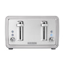 Black+Decker Stainless Steel Silver 4 slot Toaster 7.6 in. H X 11.8 in. W X 10.6 in. D