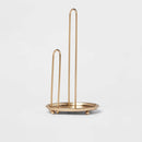 Metal Wire Paper Towel Holder - Gold