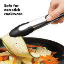 Food Tongs with Locking Handle - Stainless Steel