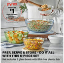 6pc Lidded Mixing Bowl Set - Multicolored Glass Bowls
