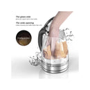Kettle, 1.7L Glass Boiler Electric Tea Kettle with Blue LED Indicator Light - Silver