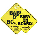 Baby on Board Sign and Magnet - Yellow