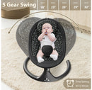 Baby Swing for Infants with Bluetooth - Black