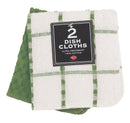 Ritz Cactus Cotton Check/Solid Dish Cloth 2 pk, Pack of 3