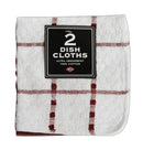 Ritz Paprika Cotton Check/Solid Dish Cloth 2 pk, Pack of 3