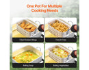 18 Qt Fish and Wing Fryer with Double Basket - Aluminum