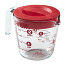 Pyrex 2 cups Glass/Plastic Clear/Red Measuring Cup, Pack of 6