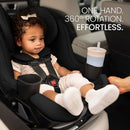 Galaxy 360 Rotating Slim Convertible Car Seat with Swivel Smooth - Raven Black