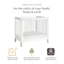 Gelato 4-in-1 Convertible Mini Crib and Twin Bed - White/Washed Natural