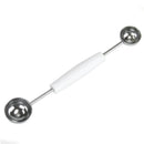 Chef Craft Silver/White Plastic/Stainless Steel Double Melon Baller, Pack of 3