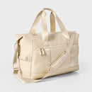 Faux Neoprene Weekender Bag - Cream