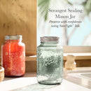 32oz Glass Regular Mouth Mason Jar - Seafoam Green